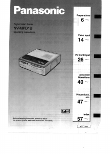 Manual Panasonic NV-MPD1B Printer