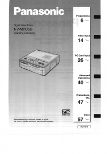Manual Panasonic NV-MPD5B Printer