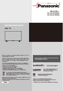 Manual Panasonic TH-43HS700DX LED Television