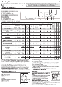 Mode d’emploi Hotpoint NDB9636KAFR Lave-linge