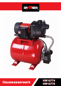 Bedienungsanleitung Grafner HW10774 Wasserpumpe
