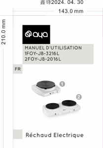 Mode d’emploi AYA 2FOY-JB-2016L Table de cuisson