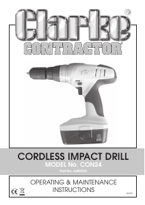 Manual Clarke CON 24 Drill-Driver