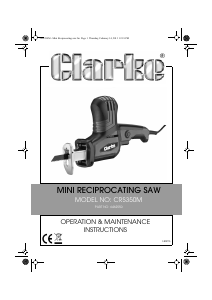 Handleiding Clarke CRS 350M Reciprozaag
