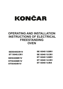 Priručnik Končar SE5040BR1V Raspon