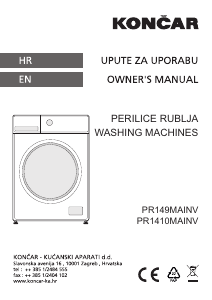 Priručnik Končar PR149MAINV Stroj za pranje rublja