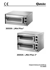Handleiding Bartscher 203530 Mini Plus Pizza Oven