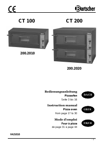 Handleiding Bartscher CT 100 Pizza Oven