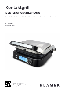 Handleiding Klamer 91582 Contactgrill