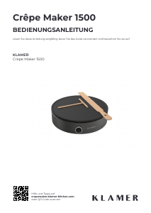 Mode d’emploi Klamer 1500 Crêpière