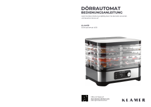 Mode d’emploi Klamer 400 Déshydrateur