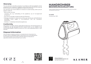 Handleiding Klamer 600 Handmixer