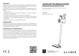 Bedienungsanleitung Klamer 500 Staubsauger