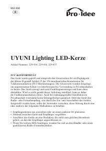 Mode d’emploi Uyuni 229-434 Bougie LED