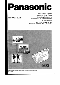 Manual Panasonic NV-VX27EG Camcorder