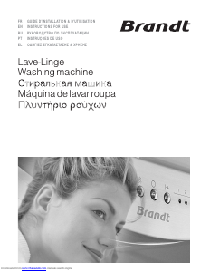 Manual Brandt WT08735E Máquina de lavar roupa
