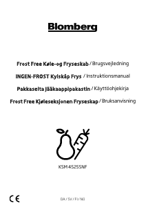 Brugsanvisning Blomberg KSM 4525 SNF Køle-fryseskab