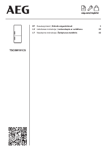 Rokasgrāmata AEG TSC8M191CS Ledusskapis ar saldētavu