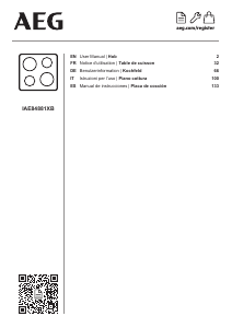 Manuale AEG IAE84881XB Piano cottura