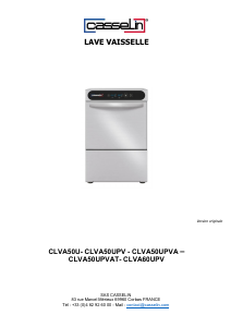 Mode d’emploi Casselin CLVA50UPVAT Lave-vaisselle