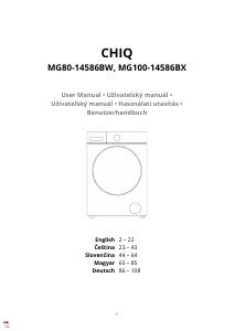 Bedienungsanleitung Chiq MG100-14586BX Waschmaschine
