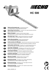 Brugsanvisning Echo HC-500 Hækkeklipper