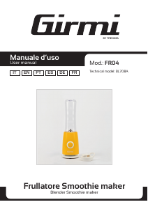 Manual Girmi FR0405 Liquidificadora