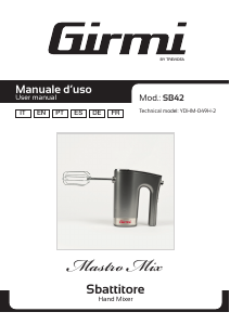 Manuale Girmi SB42 Mastro Mix Sbattitore