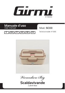 Manual de uso Girmi SC03 Caja de almuerzo