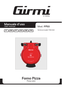 Manual de uso Girmi FP5000 Horno para pizza