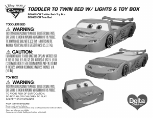 Handleiding Delta Children BB86655CR Cars Lightning McQueen Bedframe