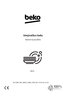 Návod BEKO BDIS38040A Umývačka riadu
