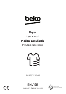 Priručnik BEKO BM3T37239WBPB Sušilica
