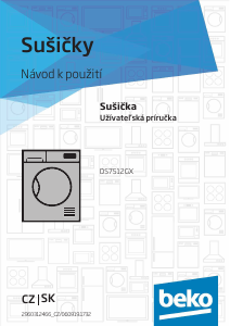Návod BEKO DS7512GX Sušička