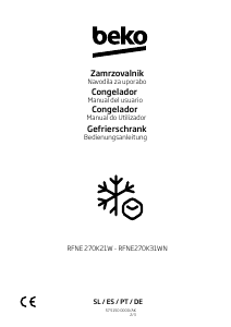 Manual BEKO RFNE 270 K31W Congelador