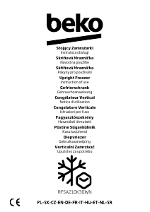 Priručnik BEKO RFSA210K30WN Zamrzivač