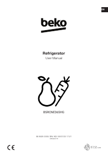 Manual BEKO B5RCNE365HG Fridge-Freezer