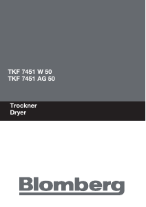 Handleiding Blomberg TKF 7451 W 50 Wasdroger
