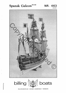 Handleiding Billing Boats set BB463 Boatkits Spanish galeon