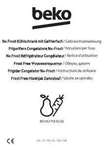 Bedienungsanleitung BEKO BCHA275K41SN Kühl-gefrierkombination