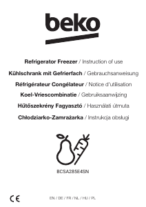 Instrukcja BEKO BCSA285E4SN Lodówko-zamrażarka