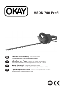Bedienungsanleitung OKAY HSDN 700 Profi Heckenschere