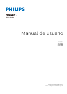 Manual de uso Philips 50PUS8000 Televisor de LED