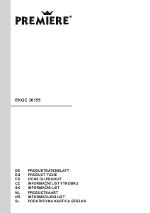 Priručnik Premiere EKGC 36155 Frižider – zamrzivač