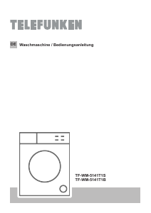 Bedienungsanleitung Telefunken TF-WM-5141T1S Waschmaschine