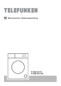 Bedienungsanleitung Telefunken TF-WM-4421T0B Waschmaschine