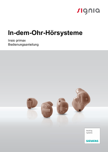 Bedienungsanleitung Signia Insio Primax Hörgerät