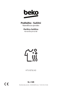 Priročnik BEKO HTV 8716 X0 Pralno-sušilni stroj