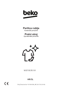 Priručnik BEKO WUE6636XAW Stroj za pranje rublja