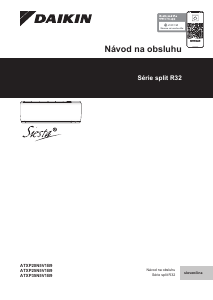 Návod Daikin ATXP25N5V1B9 Klimatizácia